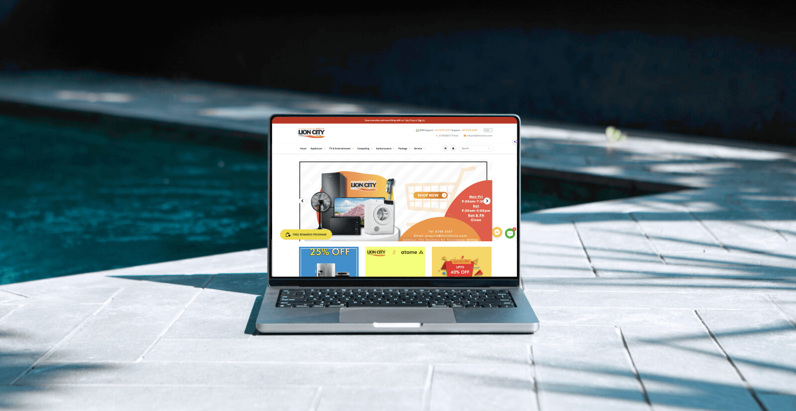 eCommerce web design for home appliances brand
