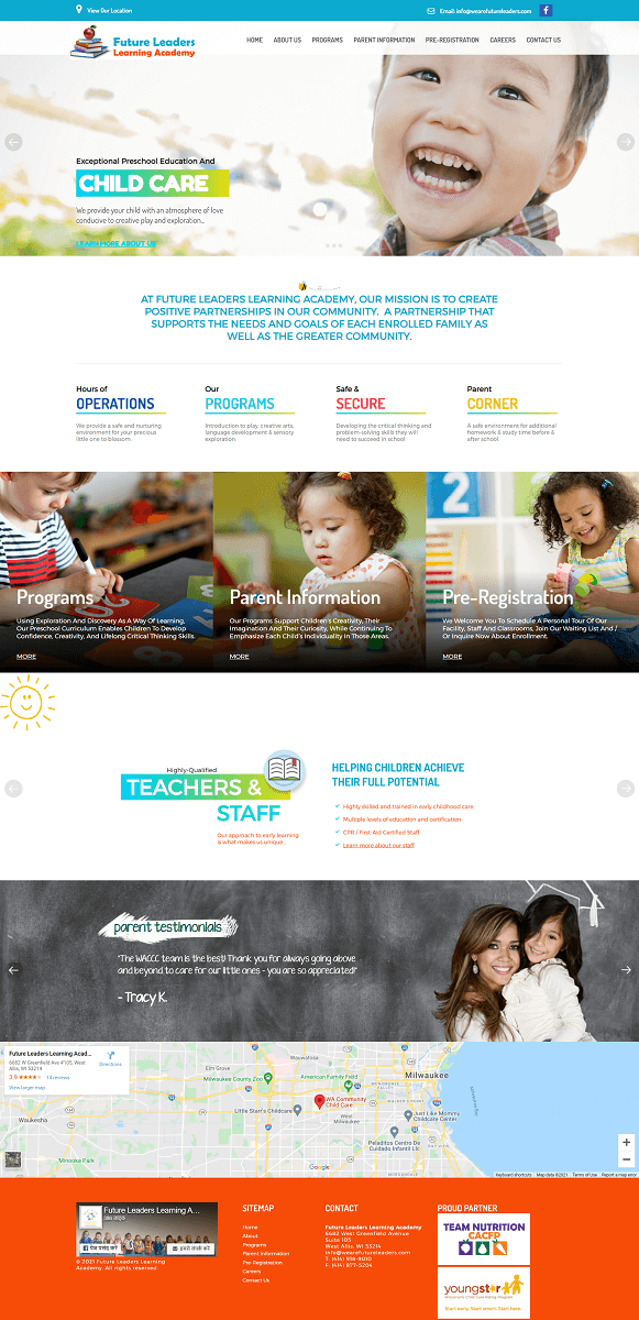 Childcare web design