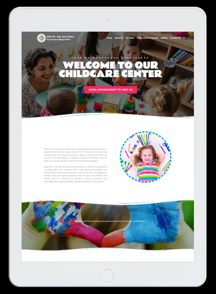 responsive daycare web design
