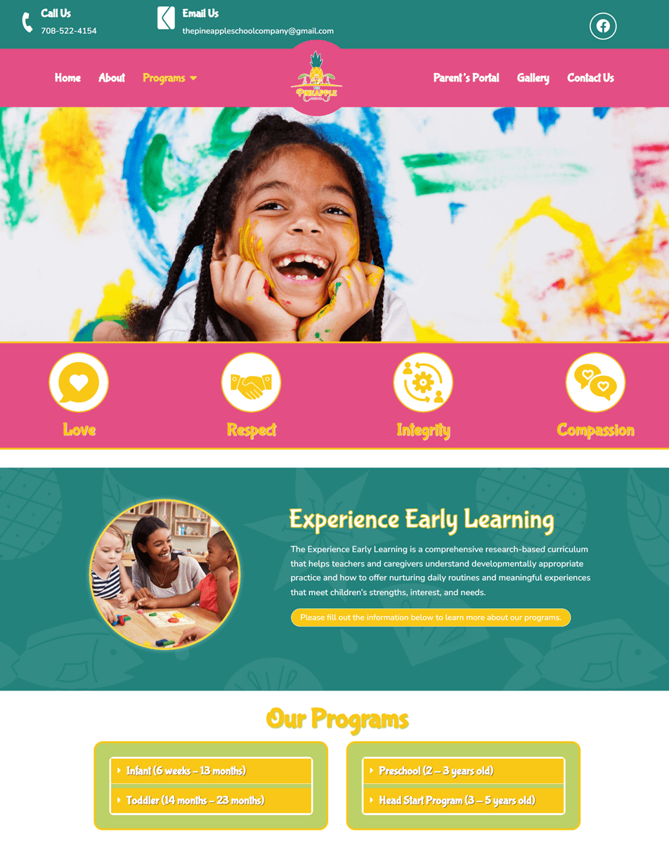 Child Care Web Design