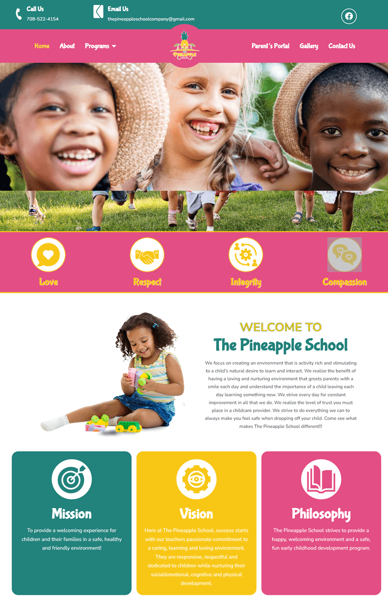 Web Design for Child Care Center in Chicago